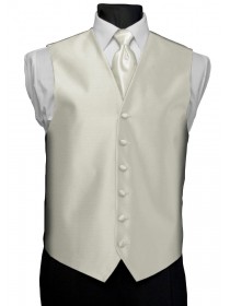 'After Six' Aries Full Back Vest - Ivory